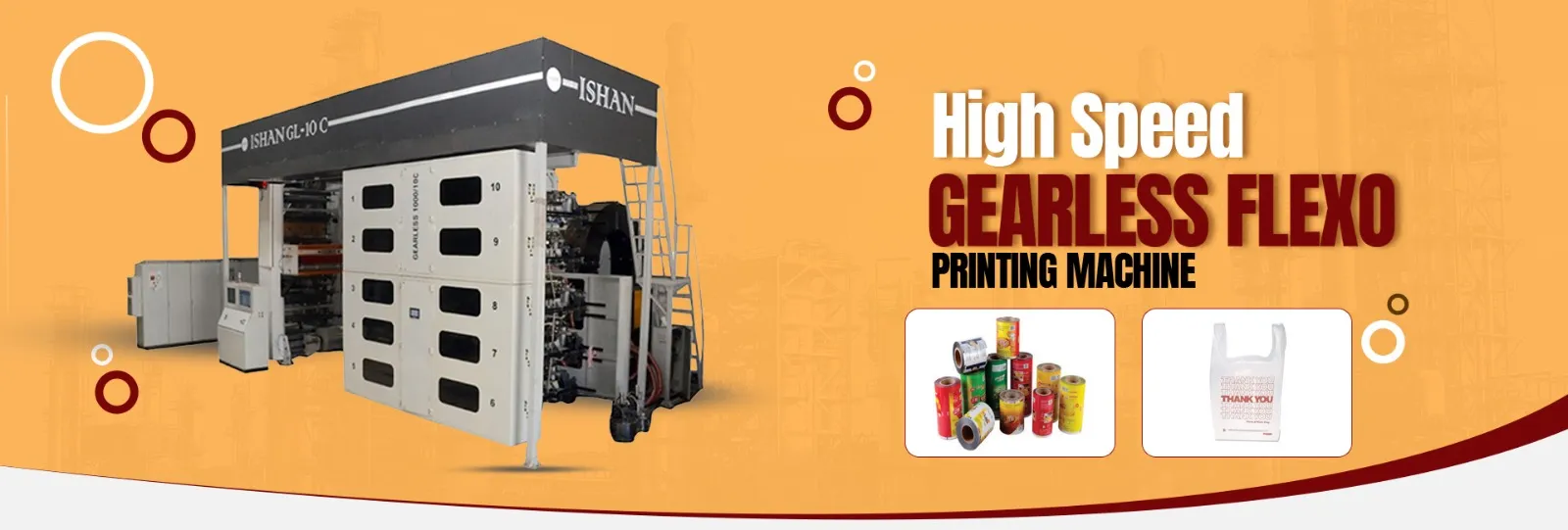 high speed gearless flexo printing machine